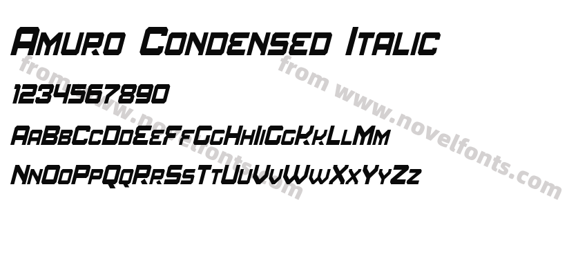 Amuro Condensed ItalicPreview