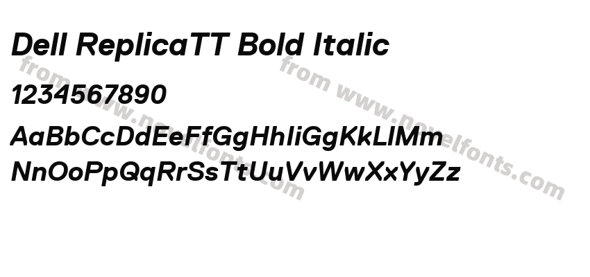 Dell ReplicaTT Bold ItalicPreview