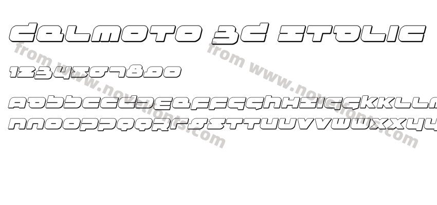 Delmoto 3D ItalicPreview