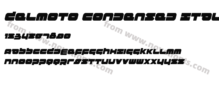 Delmoto Condensed ItalicPreview