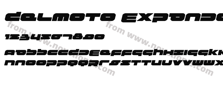 Delmoto Expanded ItalicPreview
