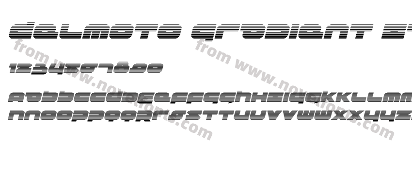 Delmoto Gradient ItalicPreview