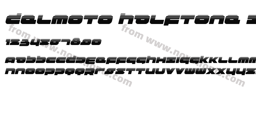 Delmoto Halftone ItalicPreview