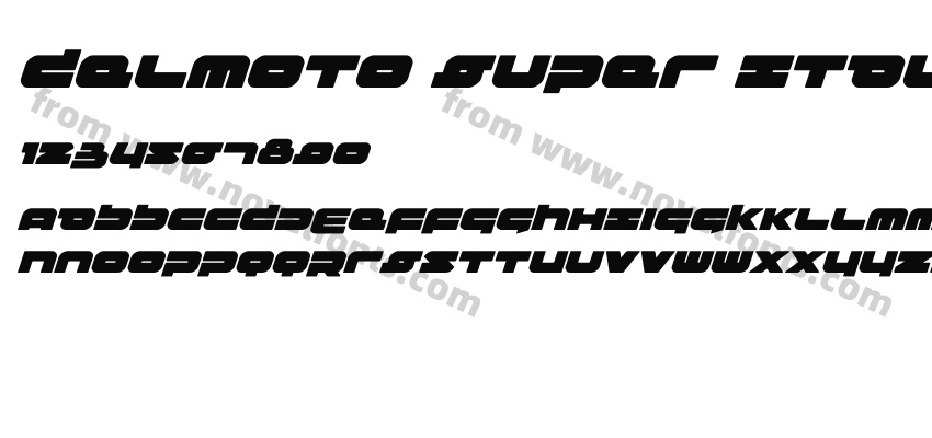 Delmoto Super ItalicPreview