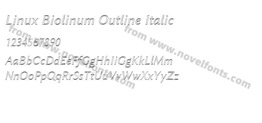 Linux Biolinum Outline ItalicPreview