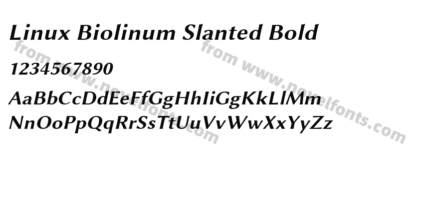 Linux Biolinum Slanted BoldPreview