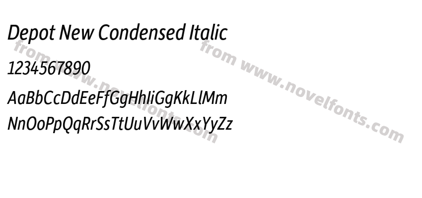 Depot New Condensed ItalicPreview