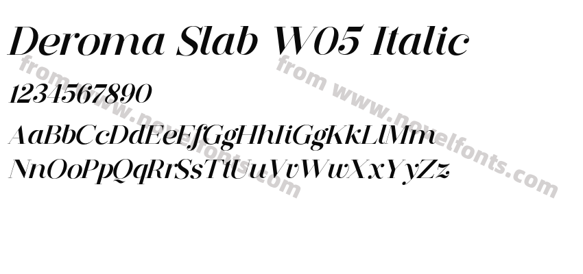 Deroma Slab W05 ItalicPreview