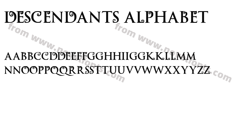 Descendants AlphabetPreview