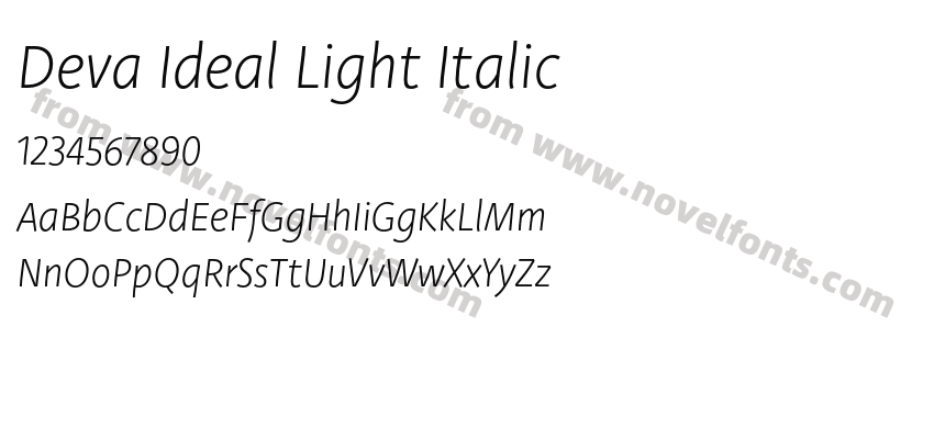 Deva Ideal Light ItalicPreview