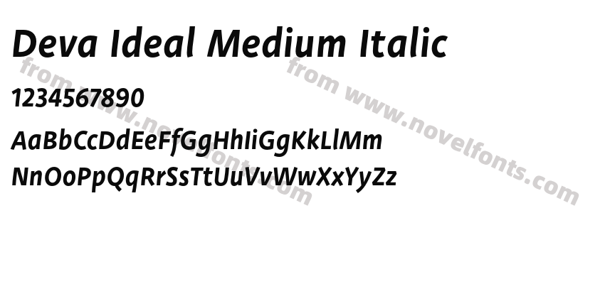 Deva Ideal Medium ItalicPreview