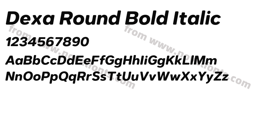 Dexa Round Bold ItalicPreview