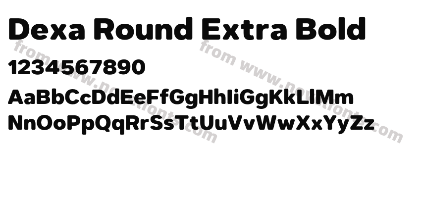Dexa Round Extra BoldPreview