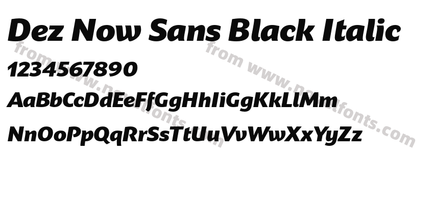 Dez Now Sans Black ItalicPreview