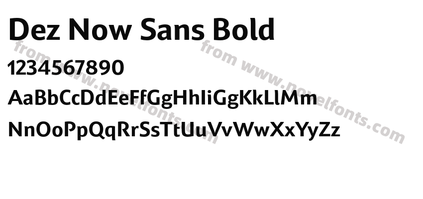 Dez Now Sans BoldPreview