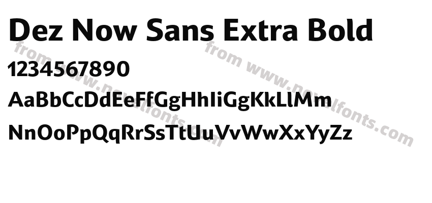 Dez Now Sans Extra BoldPreview