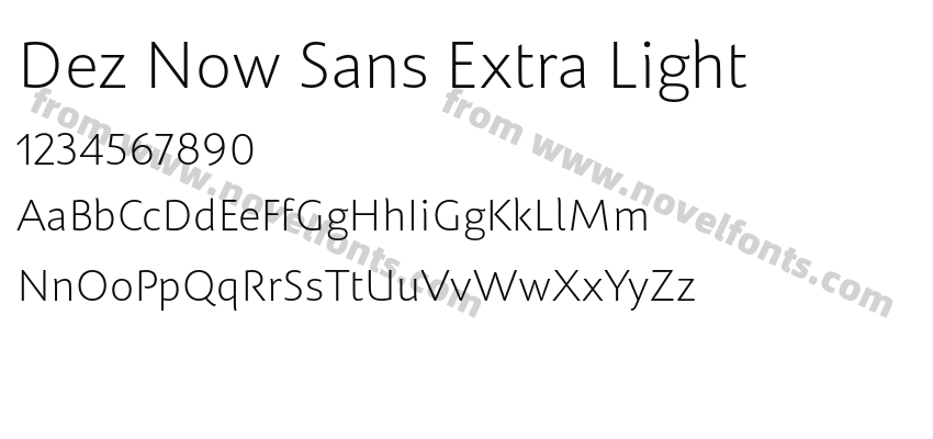 Dez Now Sans Extra LightPreview