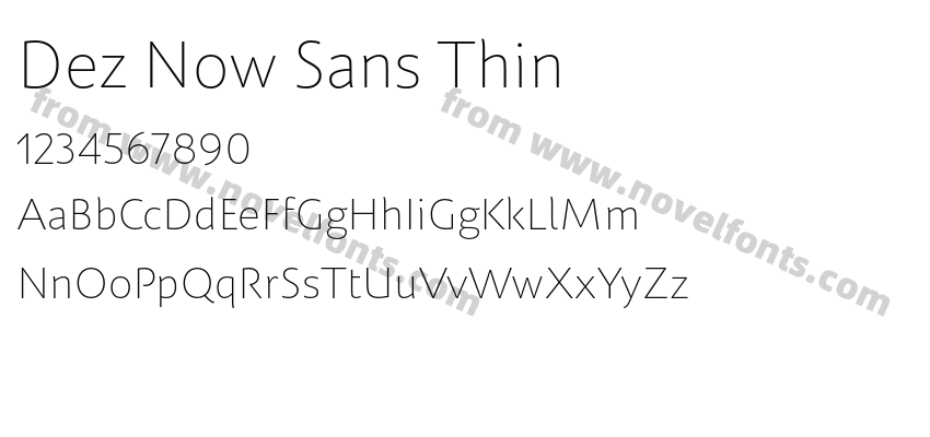 Dez Now Sans ThinPreview