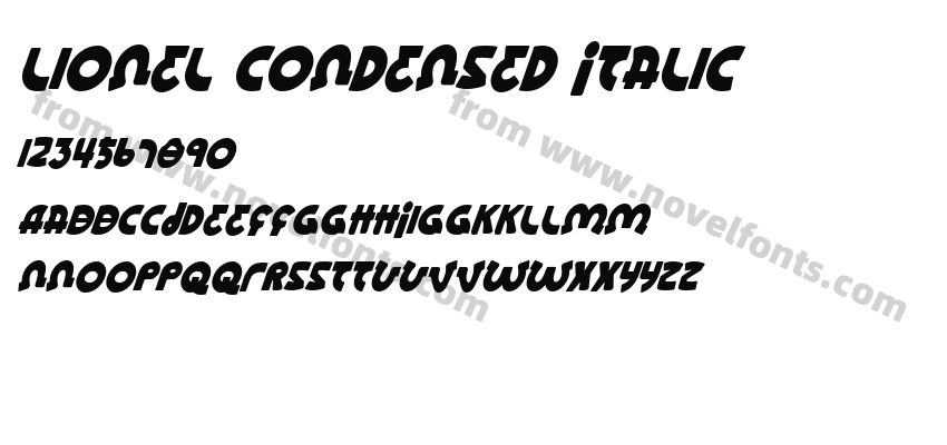 Lionel Condensed ItalicPreview