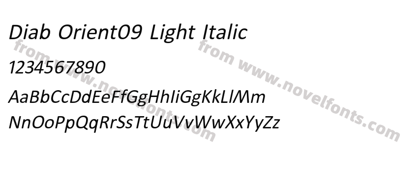 Diab Orient09 Light ItalicPreview
