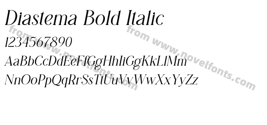 Diastema Bold ItalicPreview