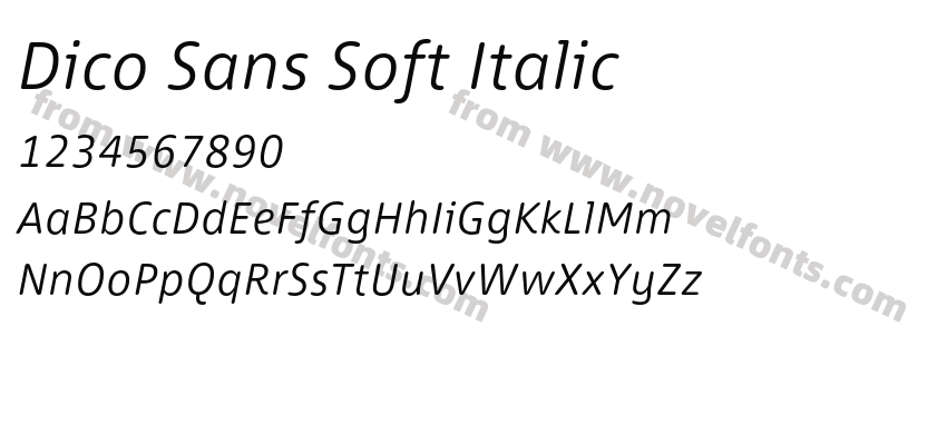 Dico Sans Soft ItalicPreview