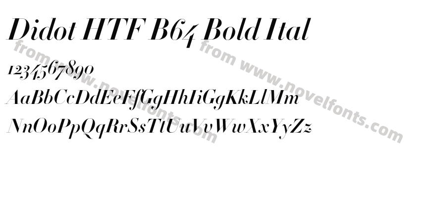 Didot HTF B64 Bold ItalPreview
