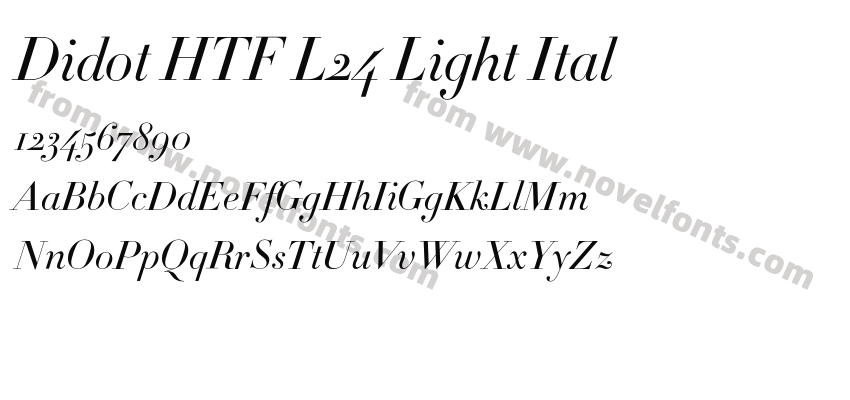Didot HTF L24 Light ItalPreview