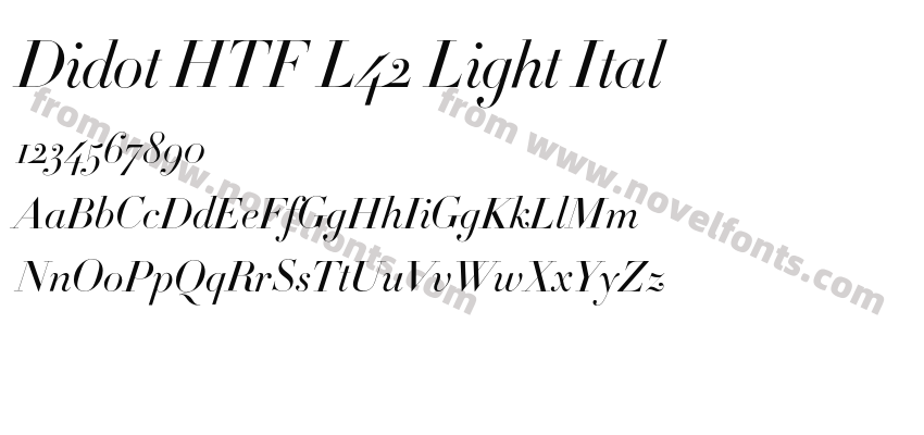 Didot HTF L42 Light ItalPreview