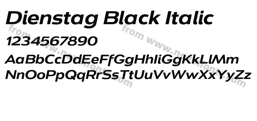 Dienstag Black ItalicPreview