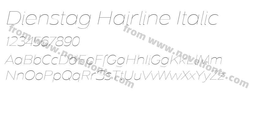Dienstag Hairline ItalicPreview