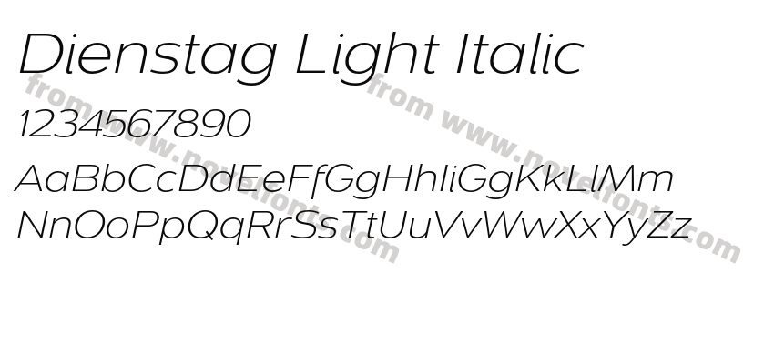 Dienstag Light ItalicPreview