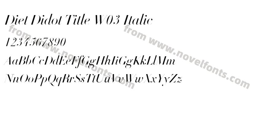 Diet Didot Title W03 ItalicPreview