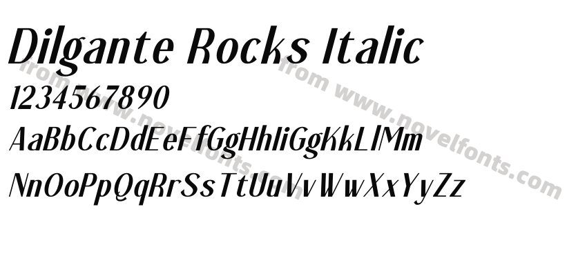 Dilgante Rocks ItalicPreview