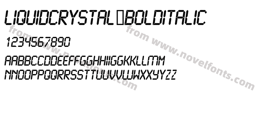 LiquidCrystal-BoldItalicPreview