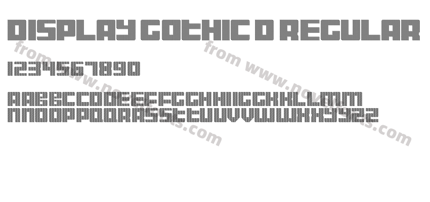 Display Gothic D RegularPreview