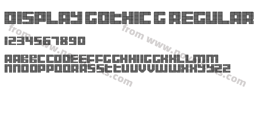 Display Gothic G RegularPreview