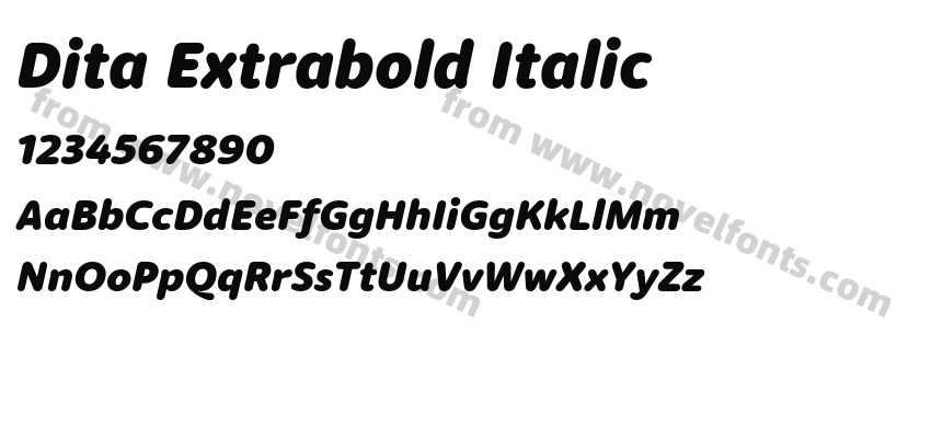 Dita Extrabold ItalicPreview
