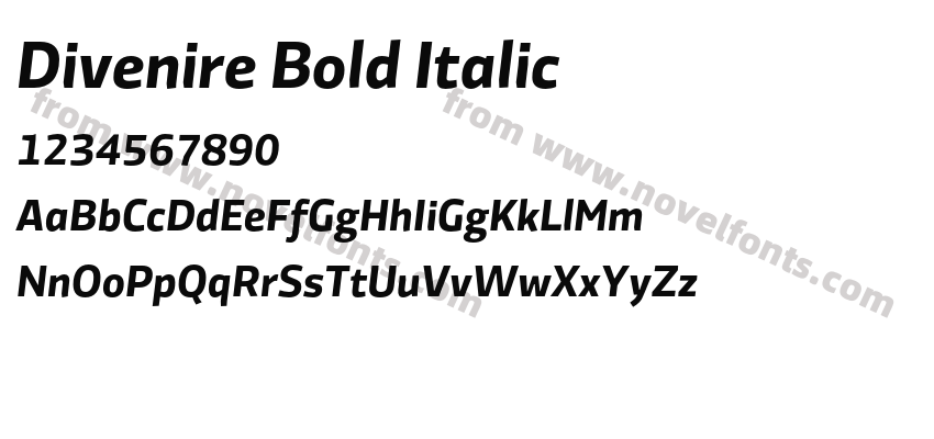 Divenire Bold ItalicPreview