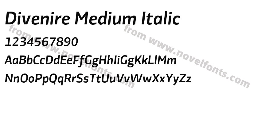 Divenire Medium ItalicPreview
