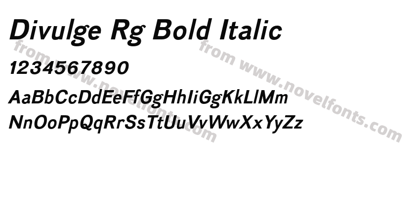 Divulge Rg Bold ItalicPreview
