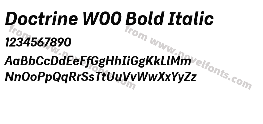 Doctrine W00 Bold ItalicPreview