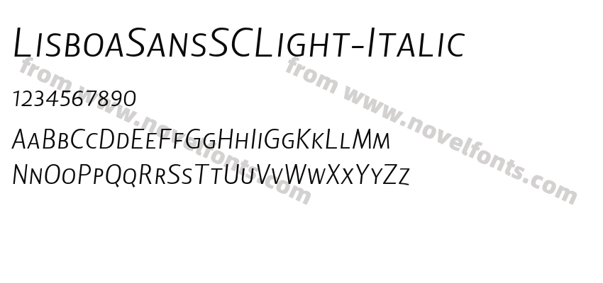 LisboaSansSCLight-ItalicPreview