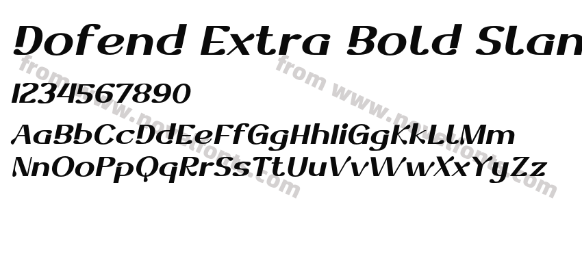 Dofend Extra Bold SlantedPreview