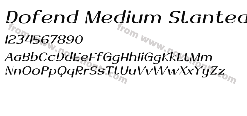 Dofend Medium SlantedPreview