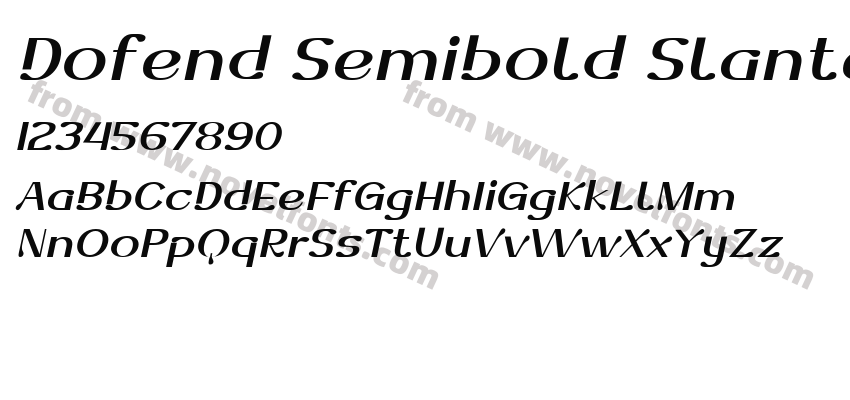 Dofend Semibold SlantedPreview