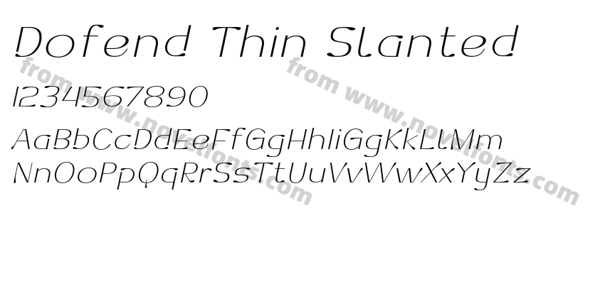Dofend Thin SlantedPreview