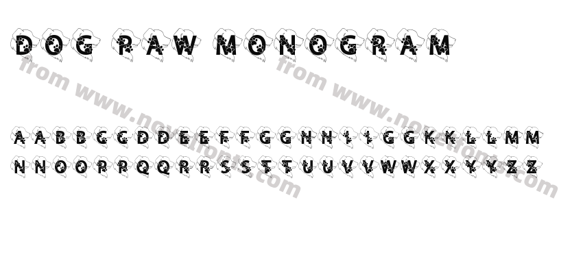 Dog Paw MonogramPreview