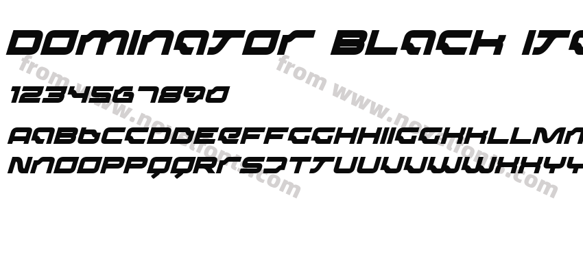 Dominator Black ItalicPreview