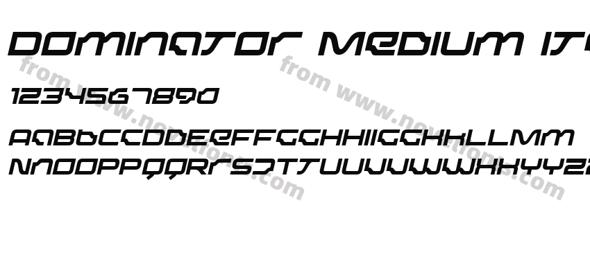 Dominator Medium ItalicPreview